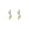 HeyCuzi Boucles d'oreilles inspiration feuille brillante