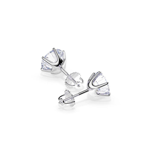 Hermès Screw Back Stud Earrings - 1 Carat Moissanite Diamond 💎