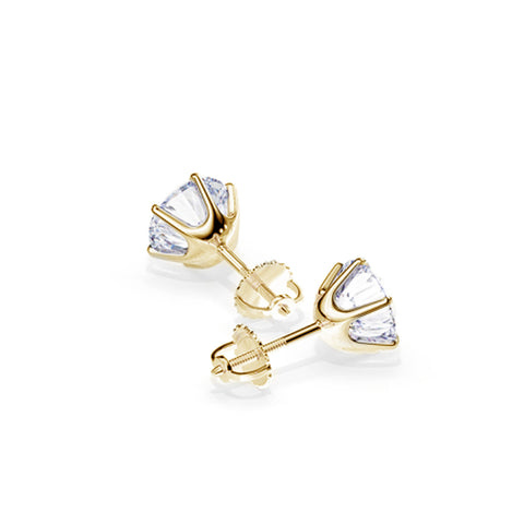 Hermès Screw Back Stud Earrings - 1 Carat Moissanite Diamond 💎