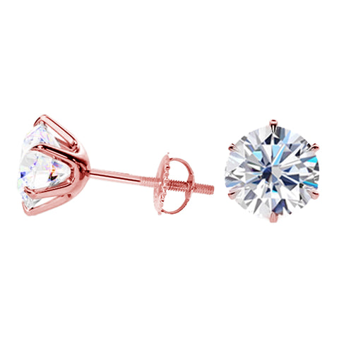 Hermès Screw Back Stud Earrings - 1 Carat Moissanite Diamond 💎