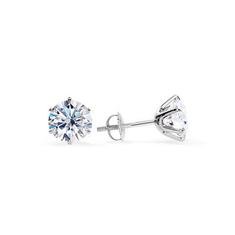 Hermès Screw Back Stud Earrings - 1 Carat Moissanite Diamond 💎