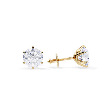 Hermès Screw Back Stud Earrings - 1 Carat Moissanite Diamond 💎