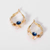 HeyCuzi Vintage Crystal Flower Earrings