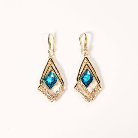 Strasie™ Rhombus Sapphire Earrings