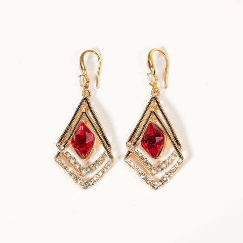 Strasie™ Rhombus Sapphire Earrings