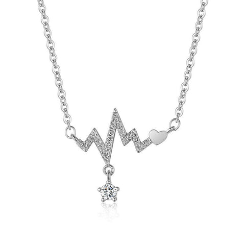 Collier HeyCuzi Heartbeat en zircone cubique 