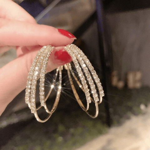 Boucles d'oreilles créoles en or 14 carats avec trois créoles ✨