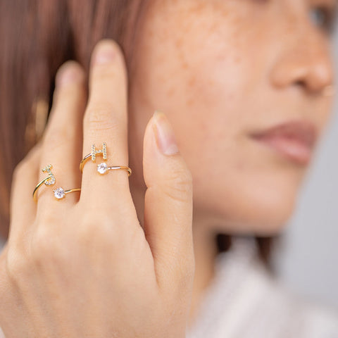 Bague avec lettres initiales HeyCuzi