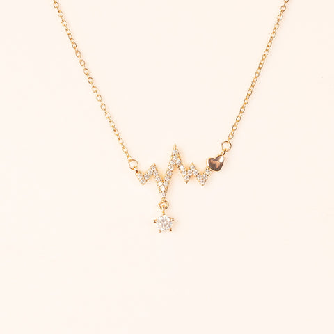 Collier HeyCuzi Heartbeat en zircone cubique 