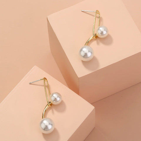 Personalized creative pearl dangle earrings