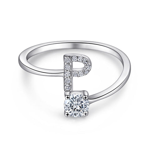 HeyCuzi Initial Letters Ring