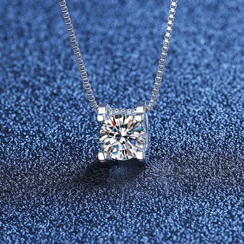 Pendentif Moissanite Diamant Strassie™ 💎 - Argent Sterling s925