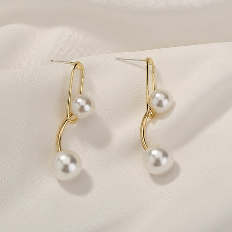 Personalized creative pearl dangle earrings