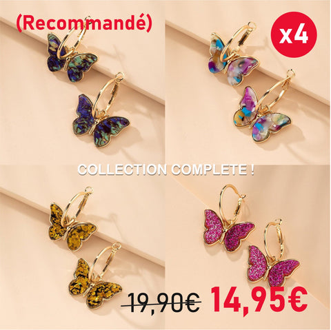 Colorful glass butterfly earrings 🦋
