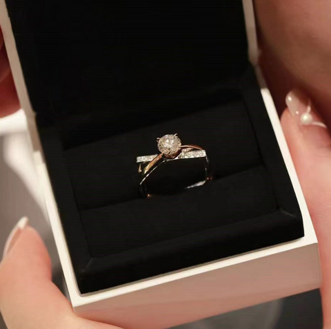 Bague de luxe en diamant géométrique de 2 carats 💎