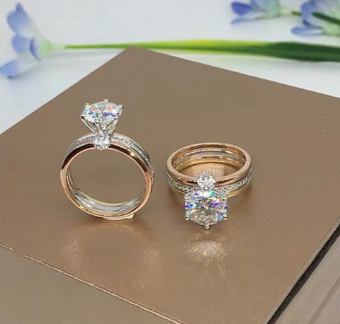 Athena Gold-Plated Ring with 2-Carat Diamond 💎