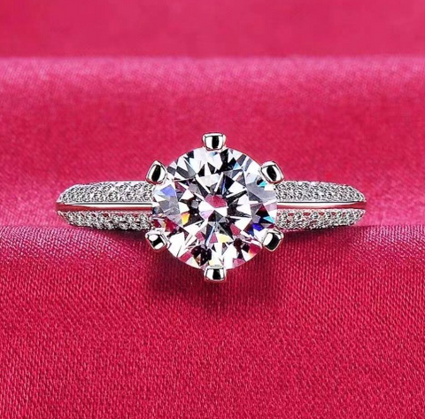 Calypso Sterling Silver Ring with 2-Carat Diamond 💎